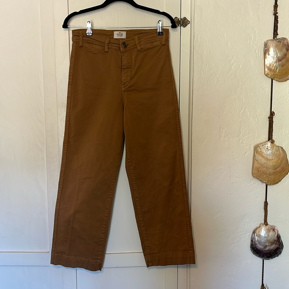 Marine Layer Bridget Slim Wide Leg Crop Pant